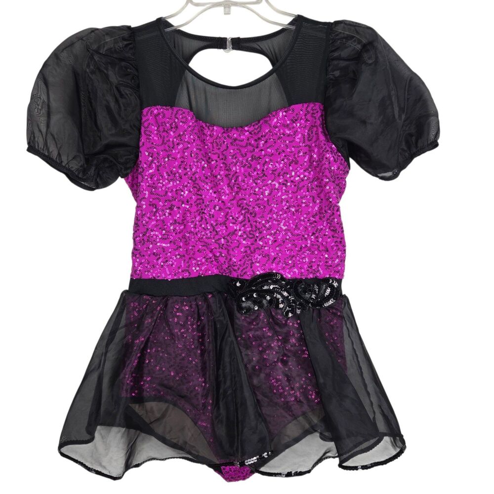 Weissman West Coast 13799 Dance Costume Dress XXLC Child XXL Black Purple